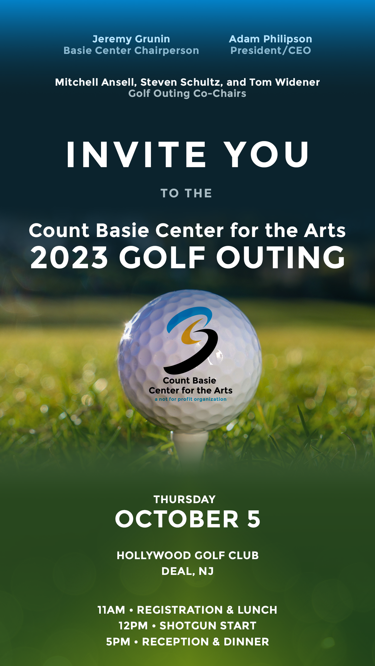 Invite Basie Golf Outing 2023 on October 5