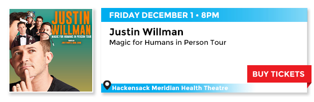 25% off select Justin Willman tickets