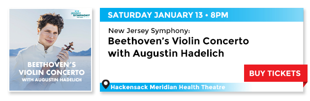 25% de descuento en entradas seleccionadas para la Sinfónica de Nueva Jersey - Concierto para violín de Beethoven