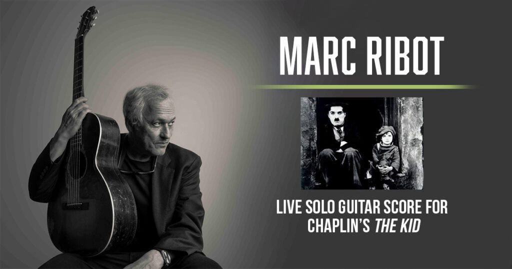 Partitura de guitarra solista en vivo de Marc Ribot para The Kid de Chaplin